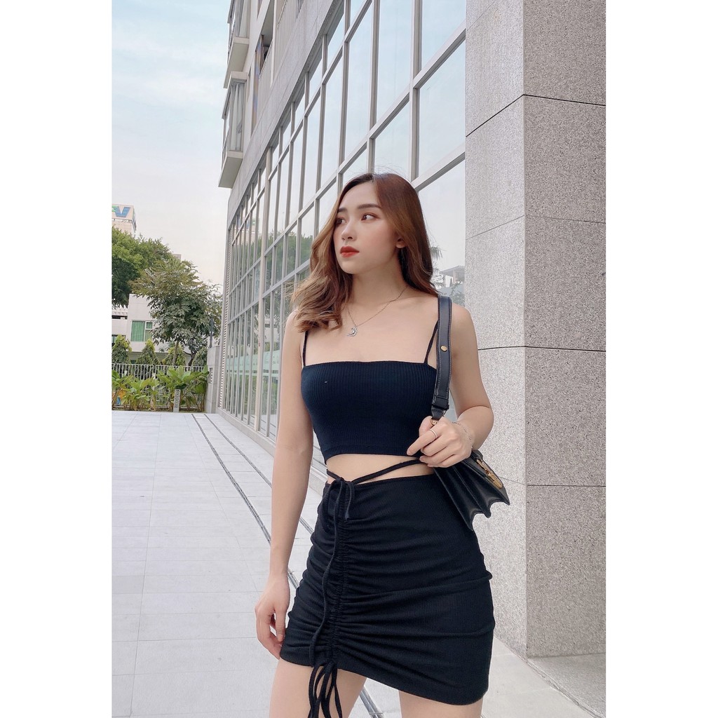 Chân Váy Rút Dây Nữ Cột Eo Thắt Dây La Boutique Freesize, Thun Gân 4 Chiều Cao Cấp, Form Ôm Tôn Vòng Eo, Phù Hợp Dạo Phố | BigBuy360 - bigbuy360.vn