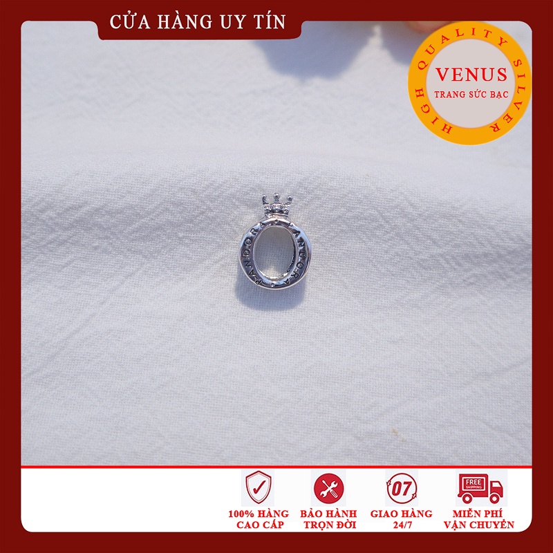 [Hàng cao cấp] Charm bạc 925 hình O rỗng- Mã sản phẩm VENUSOR
