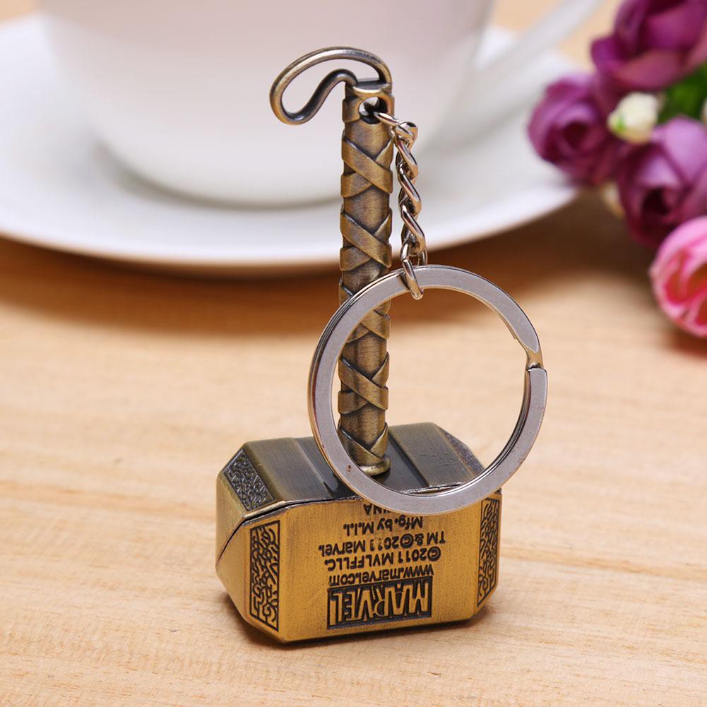 Móc khóa mặt hình cây búa của siêu anh hùng Thor phong cách vintage cho nam