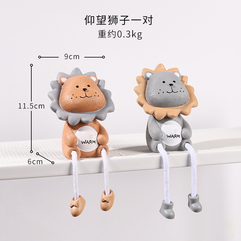 Búp bê chân dài bằng resin hình động vật hoạt hình dùng trang trí phòng khách
