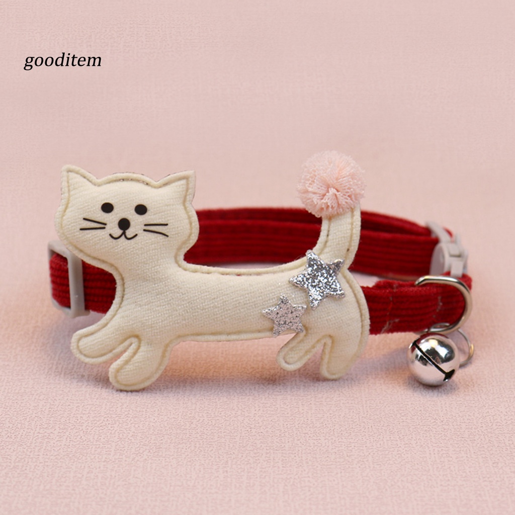 Yếm Đeo Cổ Bằng Vải Nhung Thiết Kế Chuông Họa Tiết Mèo Kitty Dành Cho Thú Cưng Làm Việc Hàng Ngày
