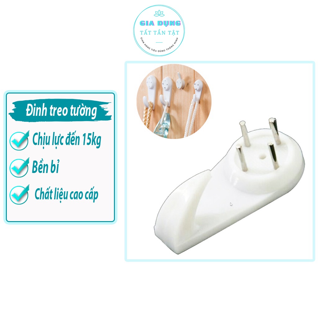 Đinh 4 Chân Loại Xịn, Móc Treo Tường Siêu Chắc Chịu Lực Lên Đến 50 KG, Sạch Sẽ Không Khoan Tường
