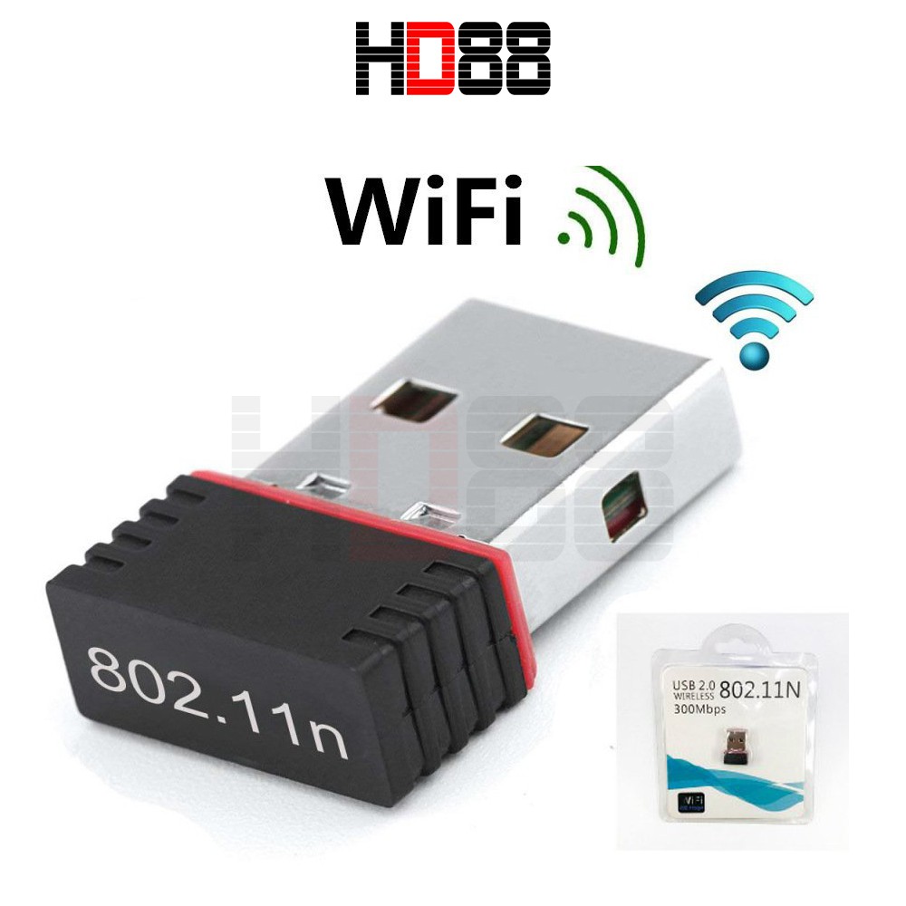 USB Wifi 802.11N không dây Thu sóng wifi cho máy tính , laptop HD88