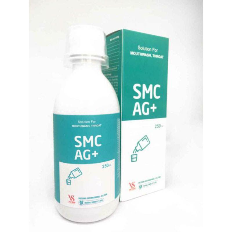 Nước súc miệng SMC AG+ 250ml, nước súc miệng vệ sinh răng miệng hiệu quả