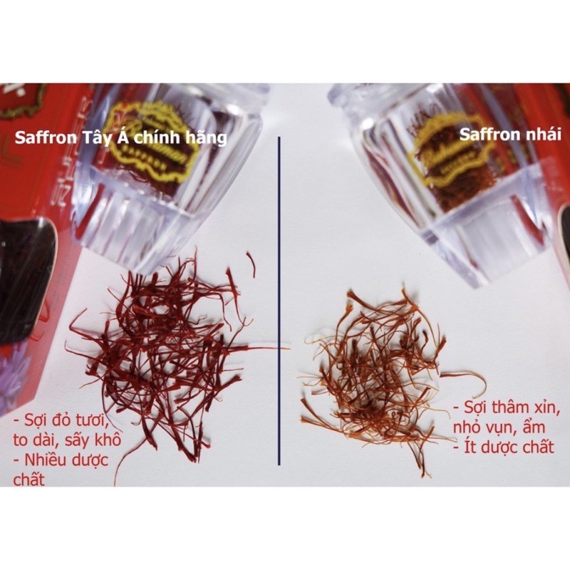 Nhuỵ Hoa nghệ tây Saffron Tây Á [Super Negin] hộp 1gram