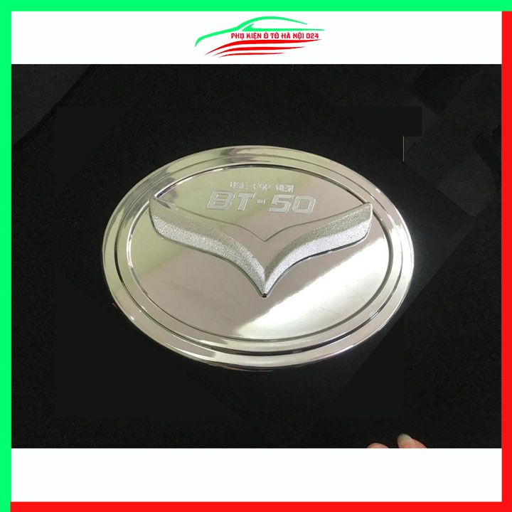 Ốp nắp xăng BT50, Mazda BT-50 2015-2021 mạ crom bảo vệ chống trầy trang trí ô tô