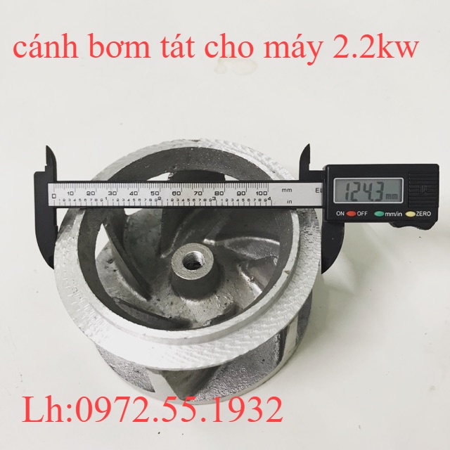 Cánh quạt máy bơm tát 2.2kw ren 12mm
