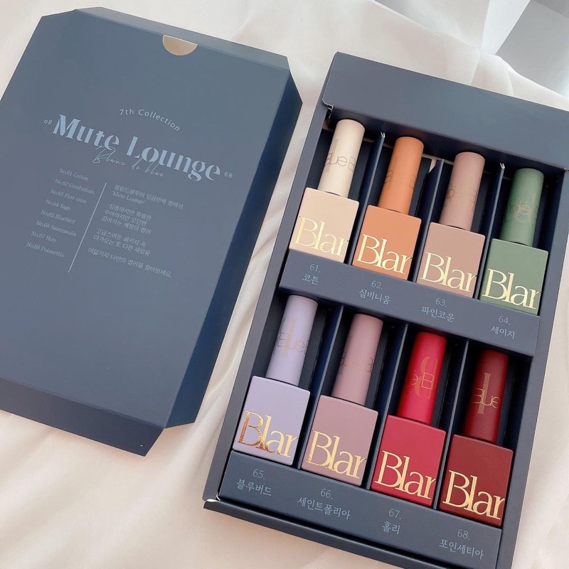 Sơn gel Blanc De Blue chính hãng Hàn Quốc set Mute Lounge