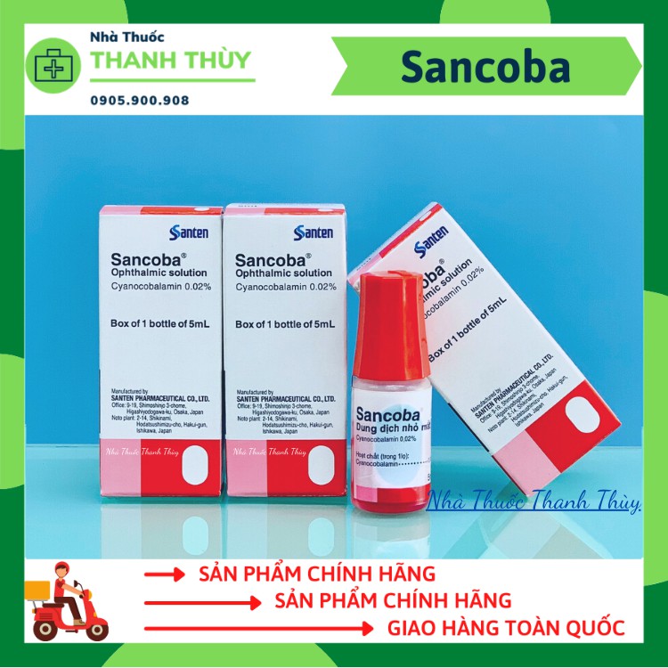 🅳🅰🆃🅴 𝟮𝟬𝟮𝟯 SANCOBA Nhật Bản 5ml [Nhập Khẩu Chính Hãng ] Nhỏ Mắt Phục Hồi Thị Lực, Chống Cận Thị, Đau Mỏi Mắt