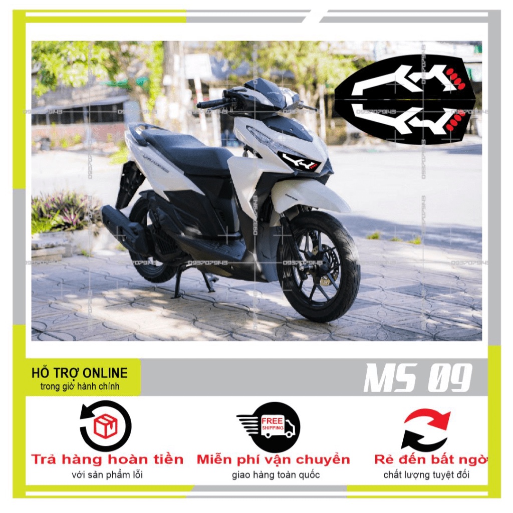 TEM DÁN ĐÈN SƯƠNG MÙ XE VARIO 2017 (DECAL TRONG SUỐT) MS 09 - SHINDECAL2