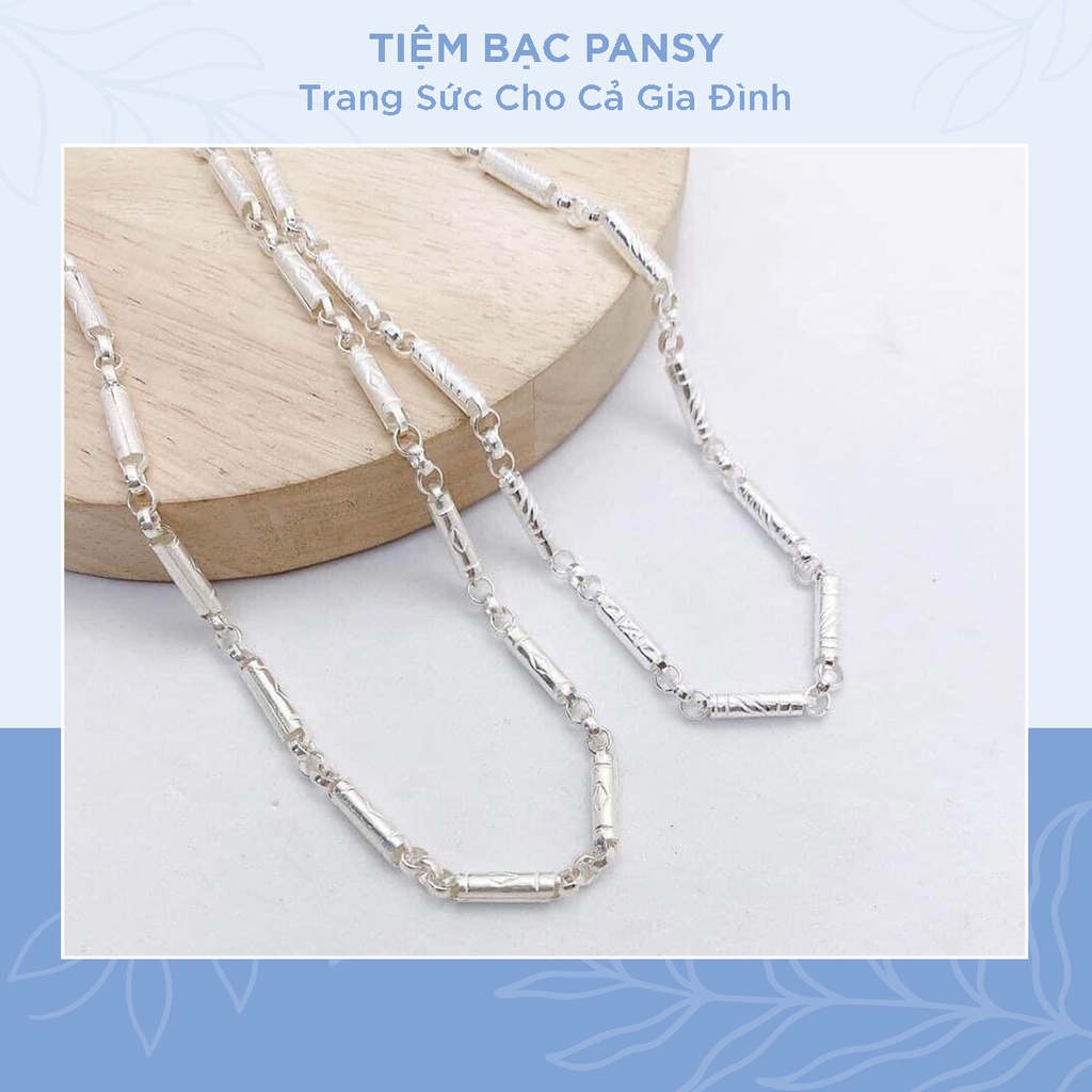 Dây chuyền trơn bạc cho bé trai từ 1 đến 6 tuổi bằng bạc ta cao cấp