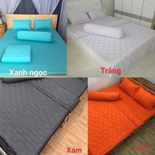 Trọn bộ drap thun❤❤FREESHIP❤❤ga thun_ thun hàn_ bộ 5 món ( 1 ga, 2 áo nằm, 1 áo ôm, 1 chăn)