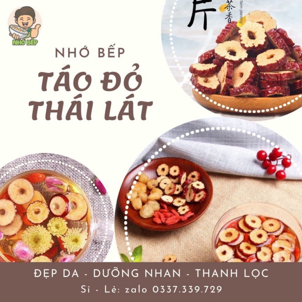 TÁO ĐỎ KHOANH SẤY KHÔ GÓI 100G - LOẠI 1 NHỚ BẾP - Bếp Có Gì