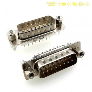 Cổng nextron db dp 15 đực 15 chân thẳng 2 hàng 3 hàng hàn pcb