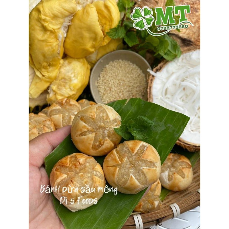 Bánh dừa sầu riêng đồng tiền 300g