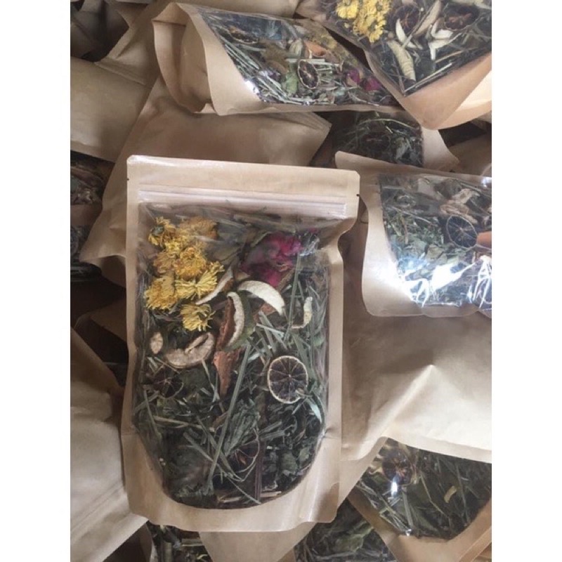 500gr túi to lá xông mặt thảo dược người dao handmade