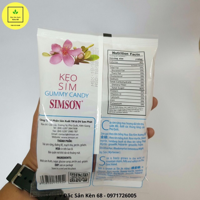 Kẹo sim Dẻo đặc sản Phú quốc-bịch 100g/25 viên