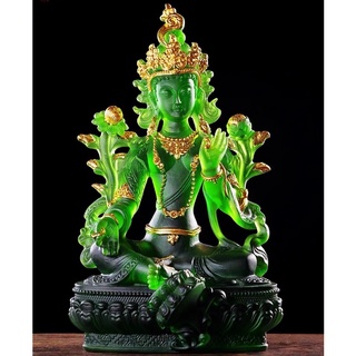 Lục Độ Mẫu Green Tara mạ vàng