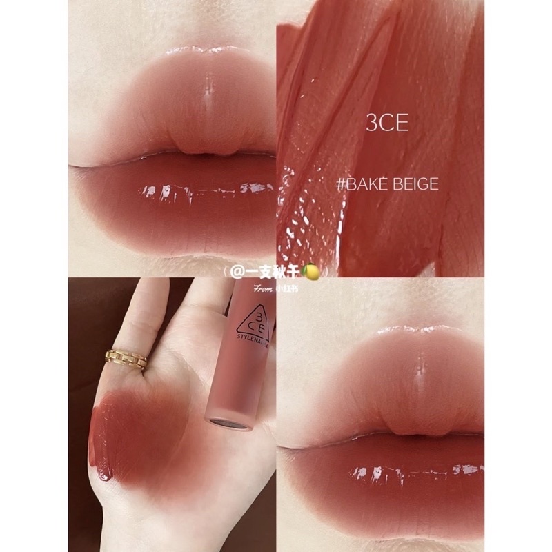 Son Kem Lì 3CE Blur Water Tint Mềm Mịn Lâu Trôi Sepia, Laydown, Bake beige