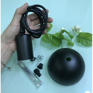 Bộ dây đui đèn thả 1 mét đen đui E27