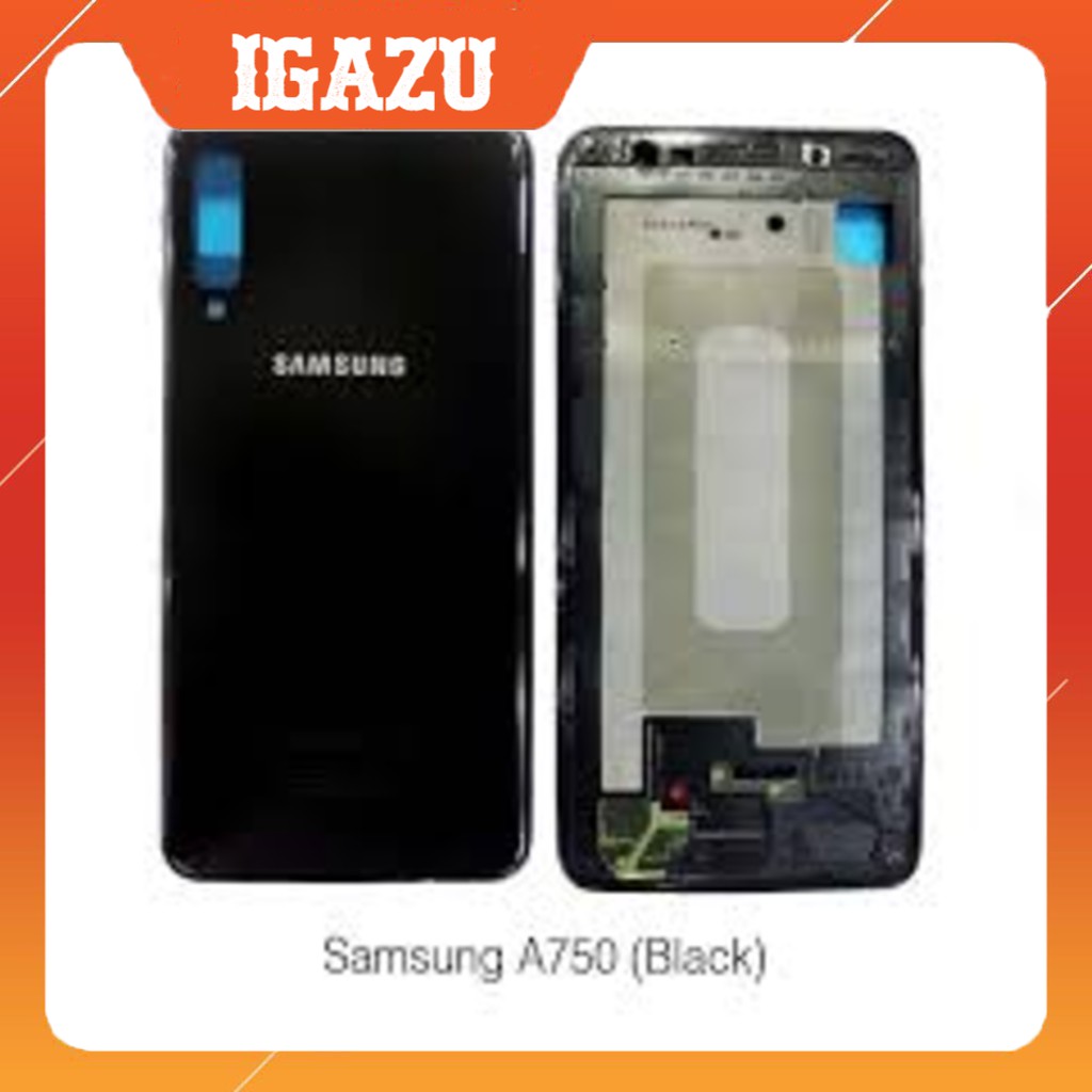 Nắp lưng / Khung sườn / Khay sim điện thoại SamSung galaxy A7 2018 / A750 (màu đen-xanh-vàng-tím) - IGAZU