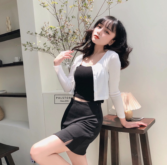 Chân váy chữ A xẻ tà ( có lót quần) | BigBuy360 - bigbuy360.vn