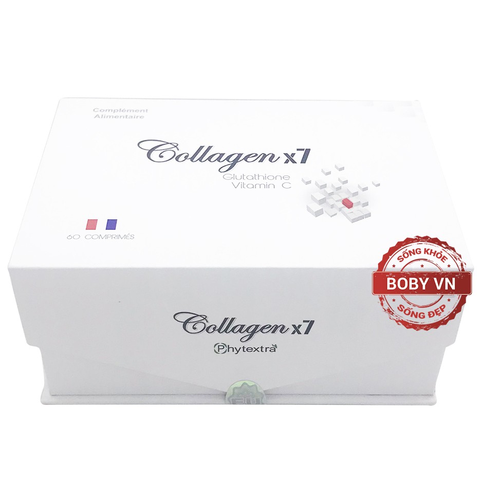 Collagen x7 bổ sung Glutathione và Vitamin C hộp 60 viên - Xuất xứ Pháp - Boby