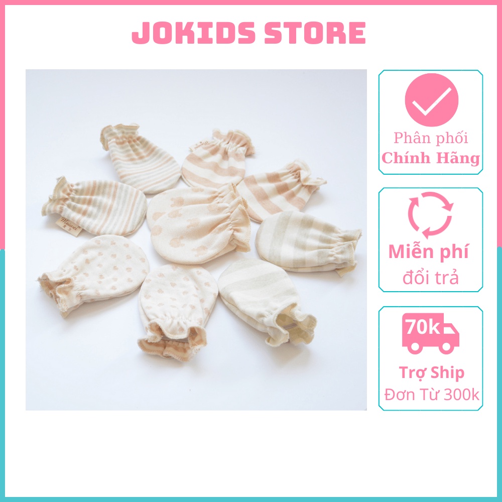 [HÀNG ĐẸP] Bao tay cho bé sơ sinh cotton ORGIANIC cao cấp 100% không chất tẩy nhuộm an toàn cho bé bo chun