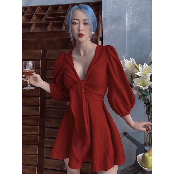 Đầm cột nơ Valey