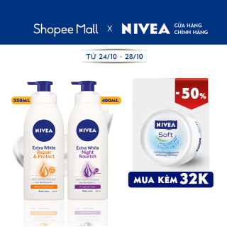Bộ đôi Sữa dưỡng thể trắng da Ngày & Đêm NIVEA (350mlx2 - 88311+88126)