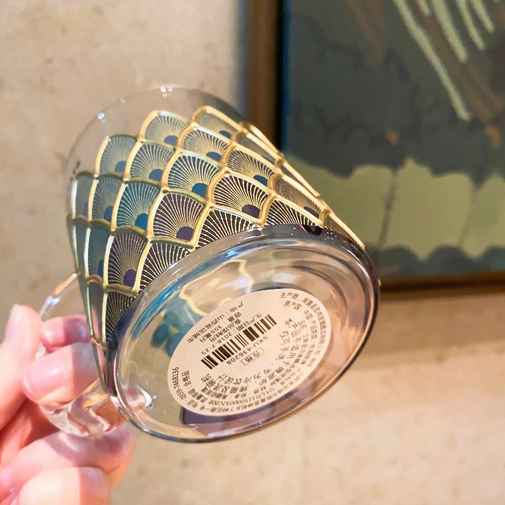 Ly thủy tinh Starbucks Siren họa tiết vảy cá dung tích 355ml