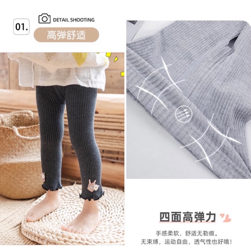 Quần tất, quần legging cho bé gái dưới 4 tuổi, len cotton dày dặn, giữ ấm, hình vương miện dễ thương