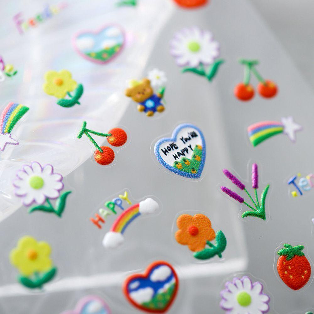 Miếng Dán Trang Trí Móng Tay Tự Dính Họa Tiết Hoạt Hình Dễ Thương