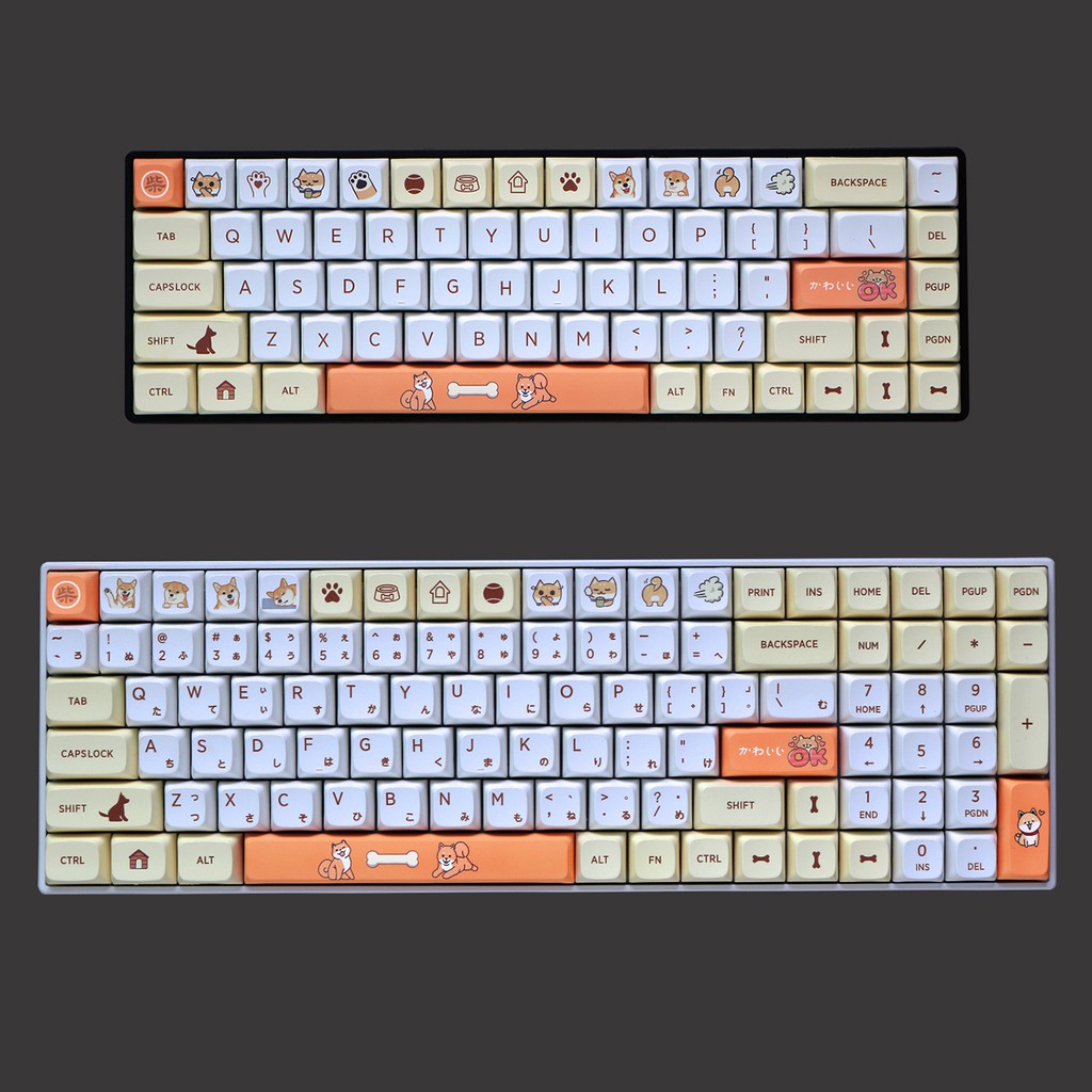 Bộ keycap PBT nút bàn phím cơ profile XDA Ice Cream, Macaroon ... phù hợp nhiều loại bàn phím