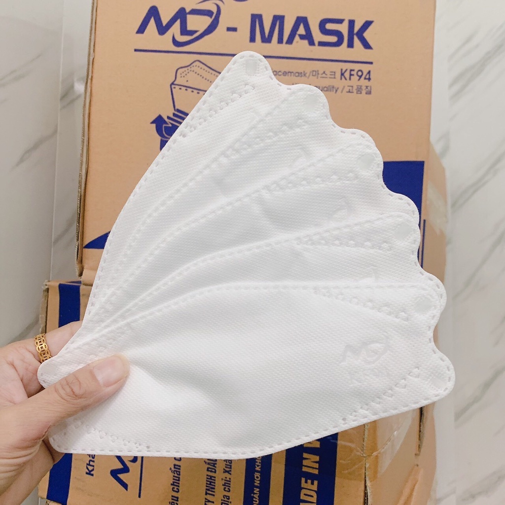 Sỉ 1 thùng khẩu trang cá KF94 4D Tuấn Huy, Mạnh Đức (300 cái) chống bụi mịn, kháng khuẩn, quai mềm không đau tai