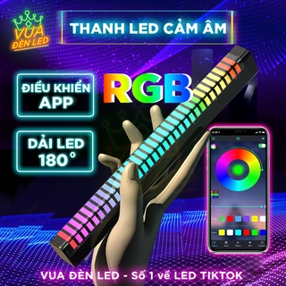Thanh đèn led 3d rgb nháy theo nhạc vua đèn led, có pin rời, có chân đế trang trí bàn làm việc