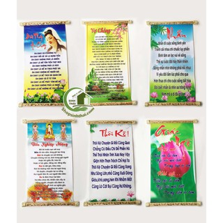 Bức tranh Phật pháp treo tường ý nghĩa - 30cm x 55cm - giao hình ngẫu nhiên