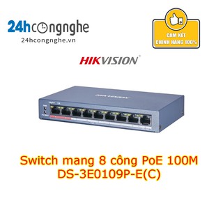 Switch mạng 8 cổng PoE 100M, DS-3E0109P-E(C)
