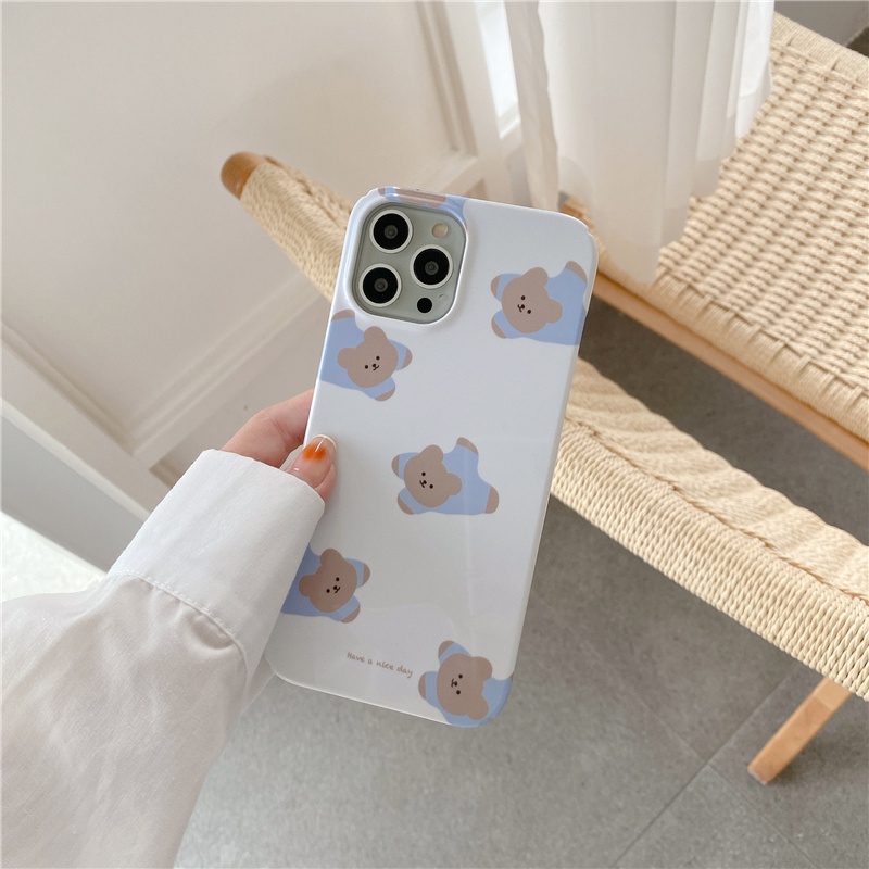 Ốp lưng iphone chống sốc cho iphone 14 pro 13 pro max cứng iphone 12 pro 11 xs max xr x / xs Ốp lưng điện thoại in hình gấu hoạt hình dễ thương