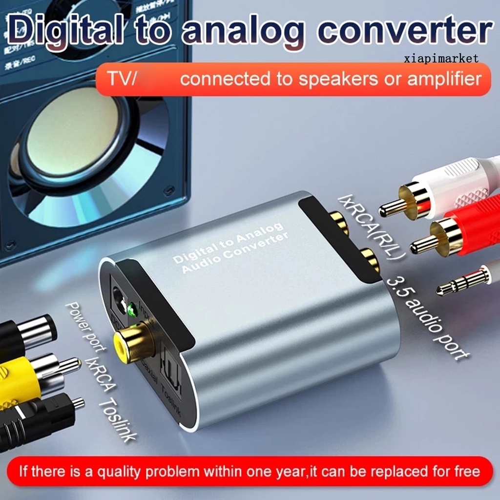 MALO_Stereo Audio Coaxial Toslink Digital to Analog Converter Amplifier Decoder Adapter for TV