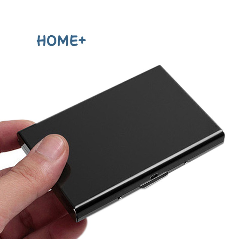 RFID Blocking Wallet Slim Secure Stainless Steel Contactless Card Protector for 6 Credit Cards @vn