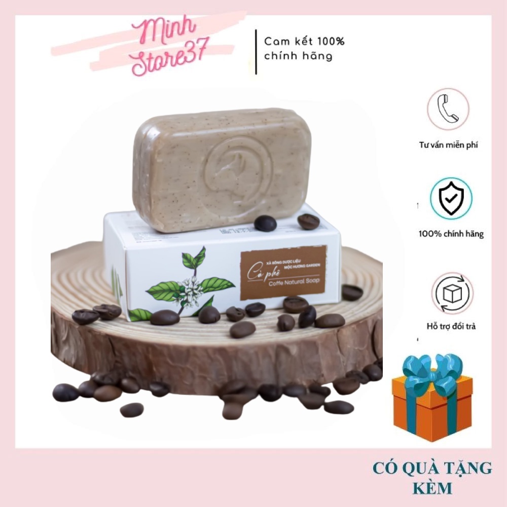 Xà Bông Dược Liệu Thanh Mộc Hương, Mộc Hương Garden, Chiết Xuất Cà Phê, Rau Má, Trà Xanh, Hoa Hồng Giảm Viêm Nang Lông
