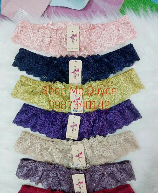 Combo 10 quần lót Ren Lọt Khe cao cấp đủ 10 màu