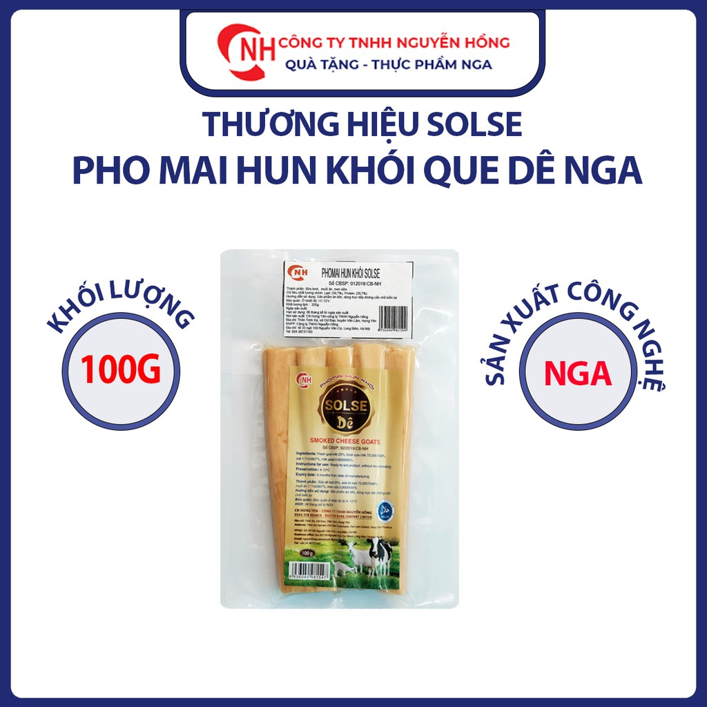 Phô mai hun khói Solse sữa Dê 100g, pho mai xông khói sữa dê Solse 100g