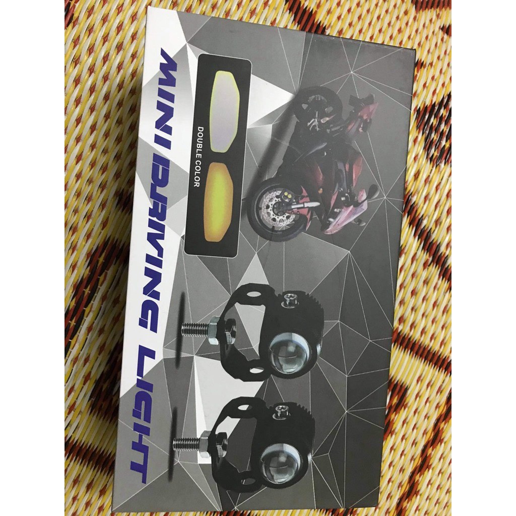 Đèn Trợ Sáng Mini 2 màu Cost Vàng Pha Trắng Chống Nước Bảo Hành 6 Tháng