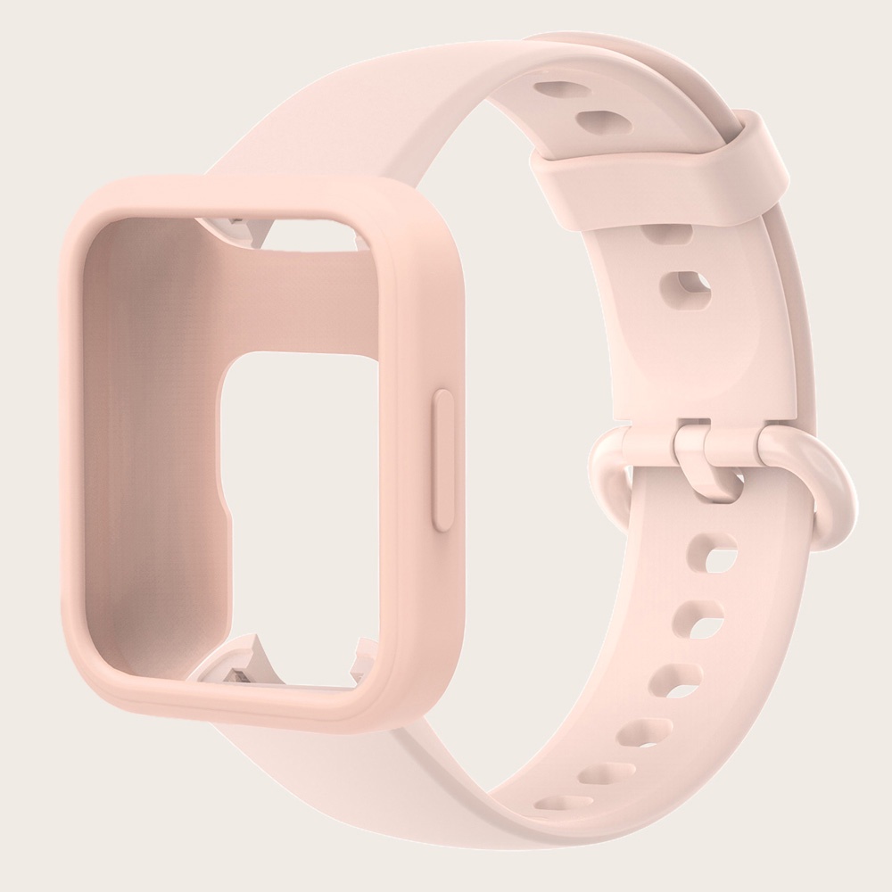 Bộ Dây Đeo Bằng Silicone Màu Trơn Kèm Vỏ Bọc Bảo Vệ Cho Đồng Hồ Xiaomi Redmi Watch 2 lite Redmi Watch2