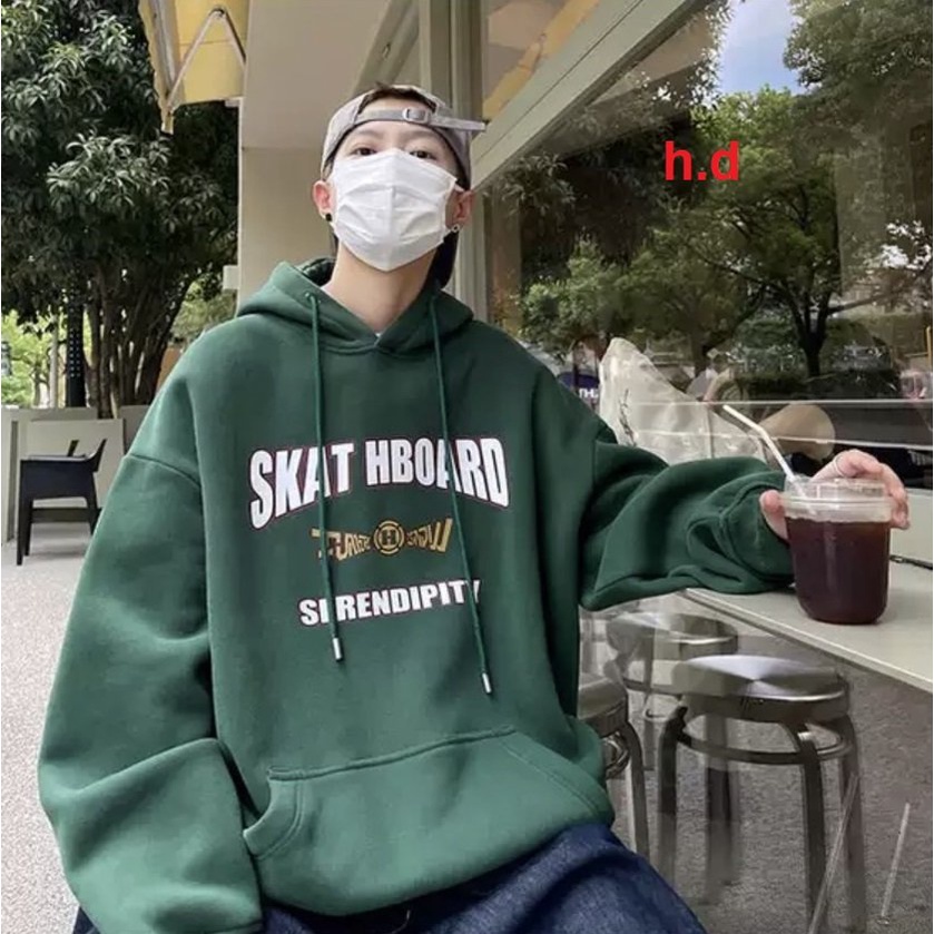 Áo nỉ hoodie SKAT Áo nam nữ Chất nỉ ngoai Mũ 2 lớp form to rộng