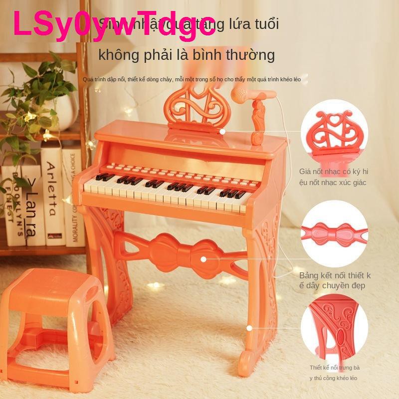 Đồ chơi đàn piano nhỏ dành cho trẻ em có micro, giả phím, bàn phím điện tử, bé gái 3-5 tuổi, quà tặng sinh nhậ