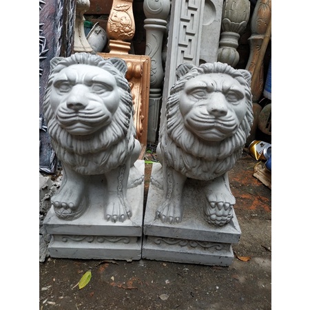Bộ đôi khuân sư tử trang trí nhựa ABS