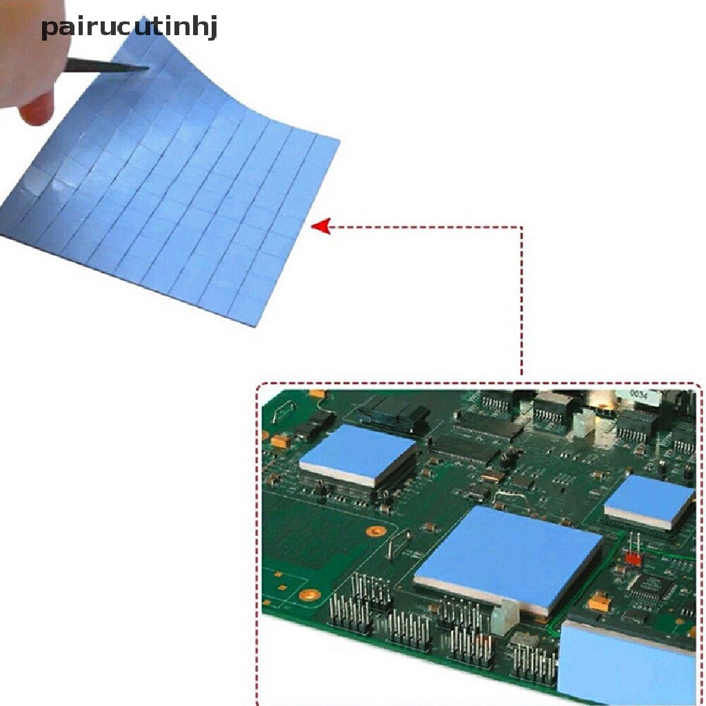 Cặp Miếng Dán Tản Nhiệt CPU GPU Màu Xanh Dương 100mmx100mmx1mm Bằng Silicon